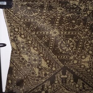 Chaps size M skirt tan and black print mid length and ruffles